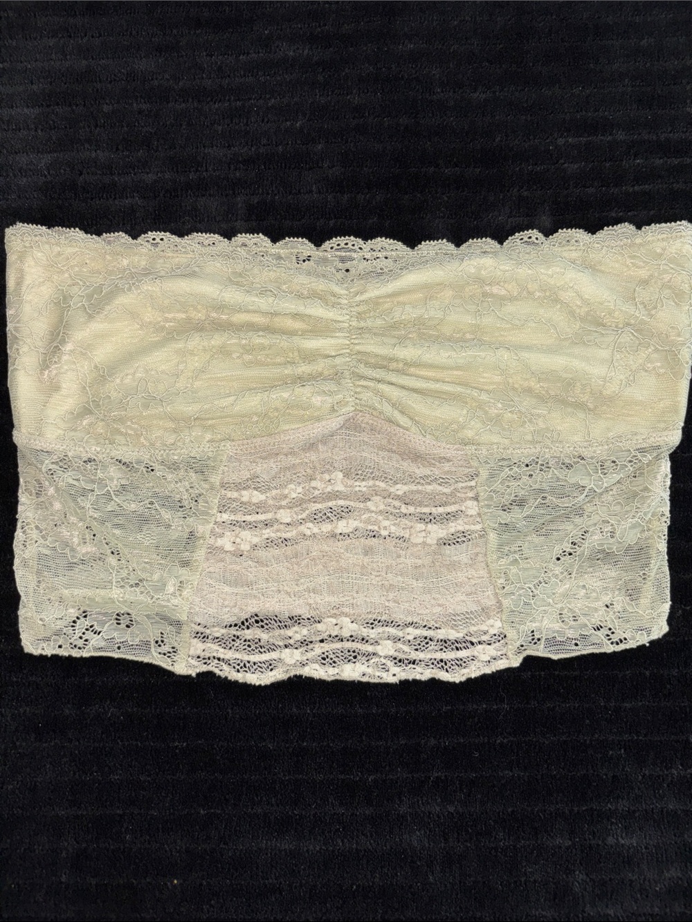 Free People Intimately Sz S Lace Bandeau Bralette - Cream